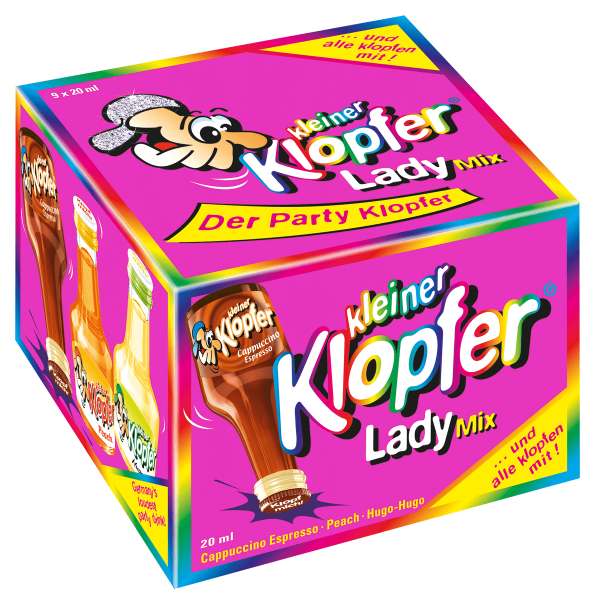 Bild von Kleiner Klopfer Lady Mix Hugo+Peach+Cappuccino Espresso 3-fach 9 x