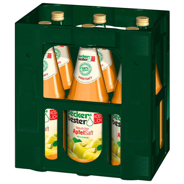 Bild von becker's bester Apfelsaft naturtrüb  6 x 1L